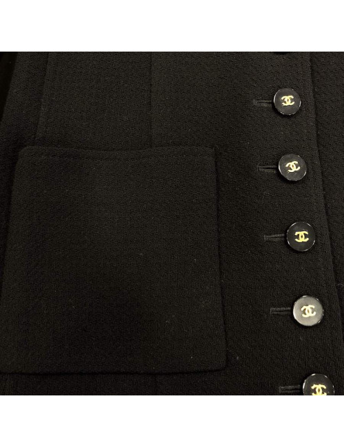 Veste longue Chanel noire