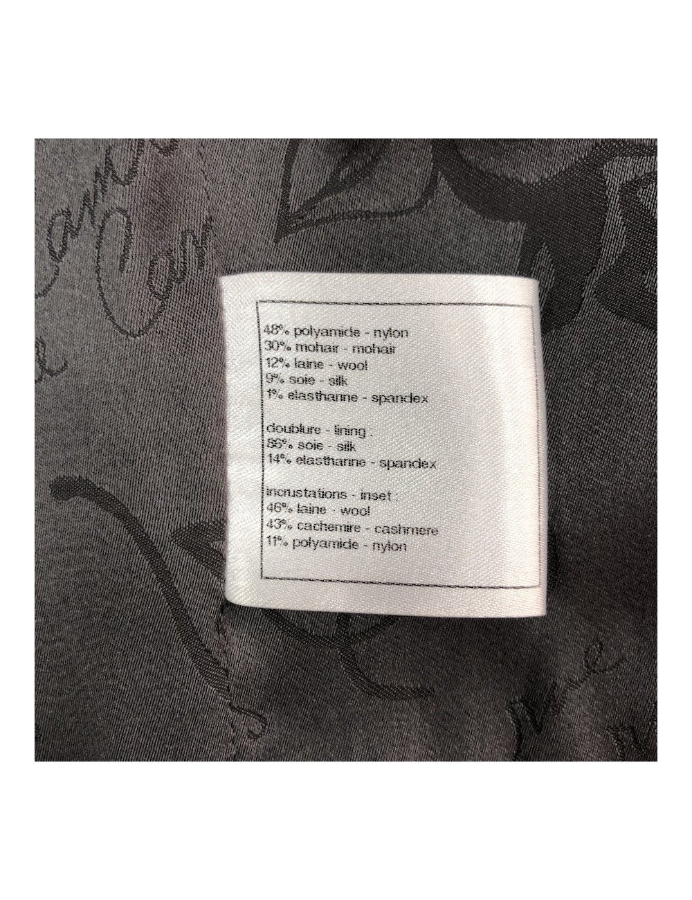 Vestes T36 CHANEL en tweed gris foncé avec deux boutons  sur le devant