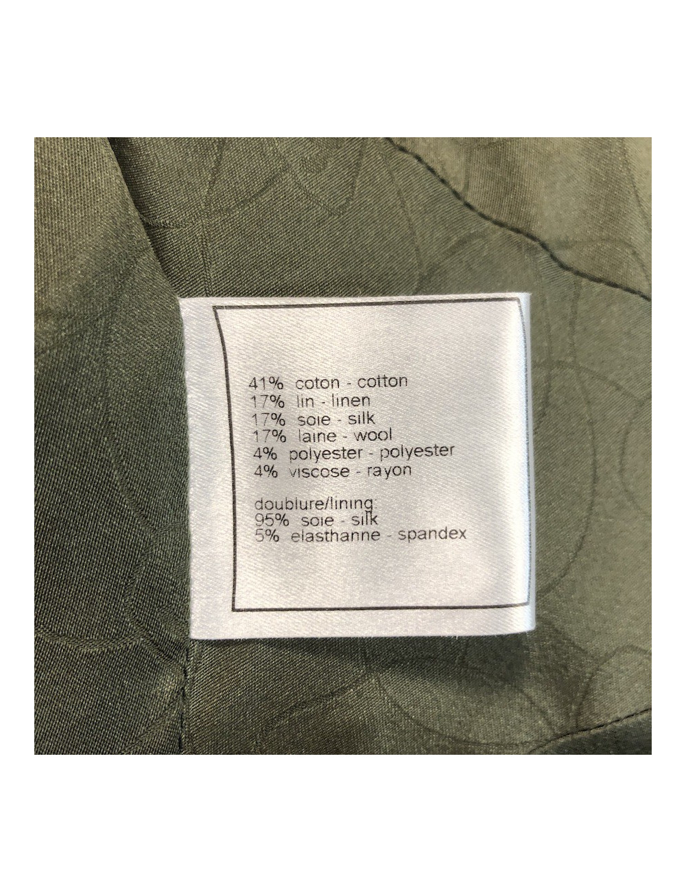 Veste t 34 CHANEL tweed vert