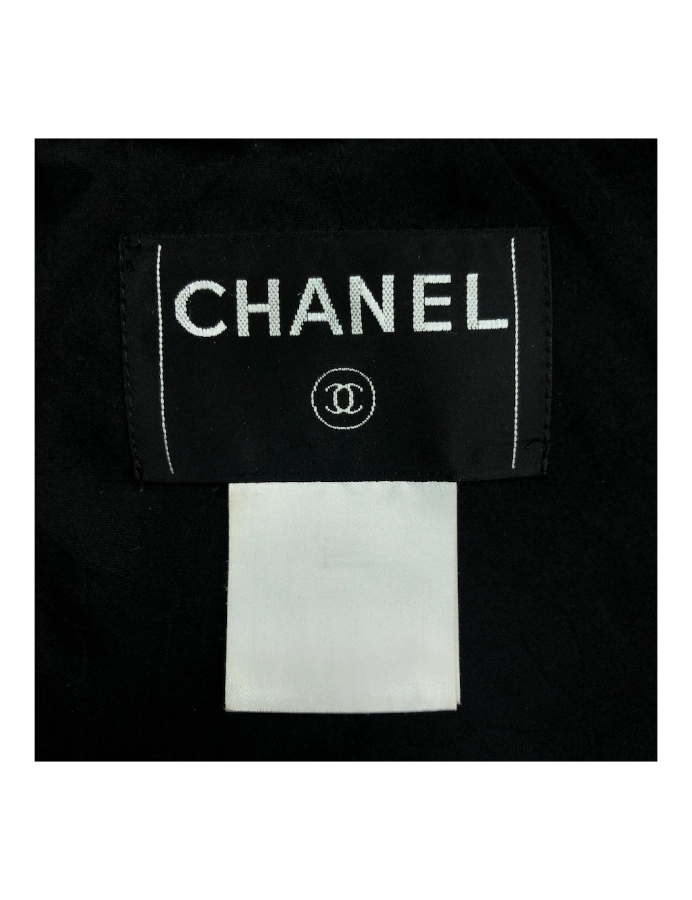 Veste CHANEL T 38 tweed noir 