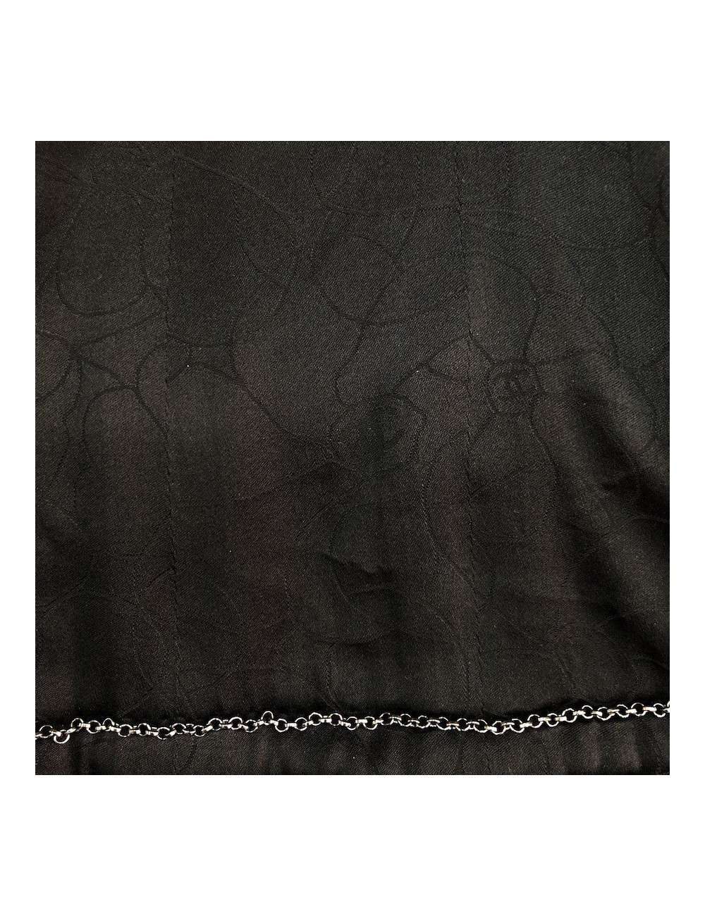 Veste tweed noir CHANEL T38 