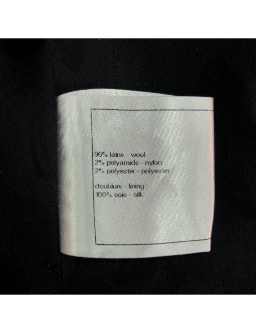 Veste 36 CHANEL tweed noir et fils dorés 