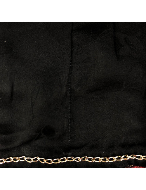 Veste 36 CHANEL tweed noir et fils dorés 