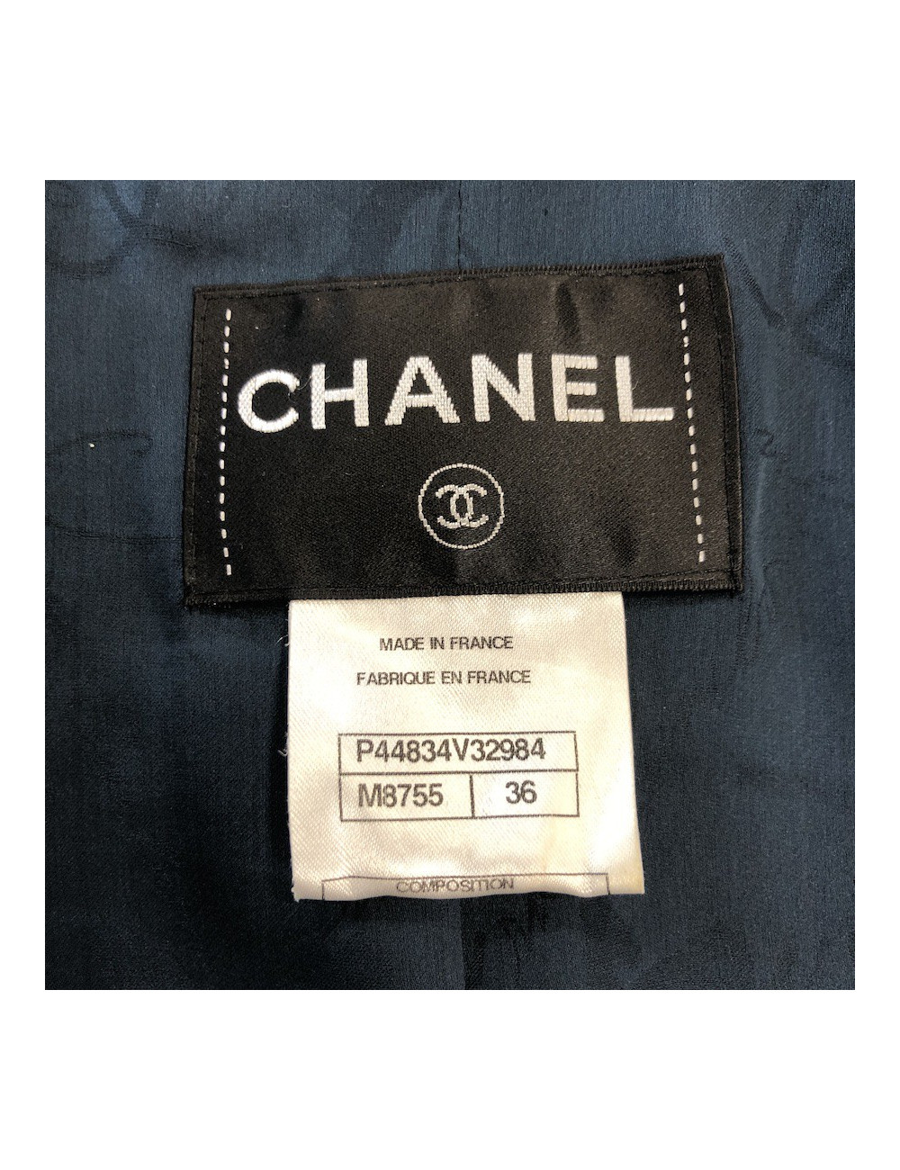 Veste CHANEL T36 tweed vert