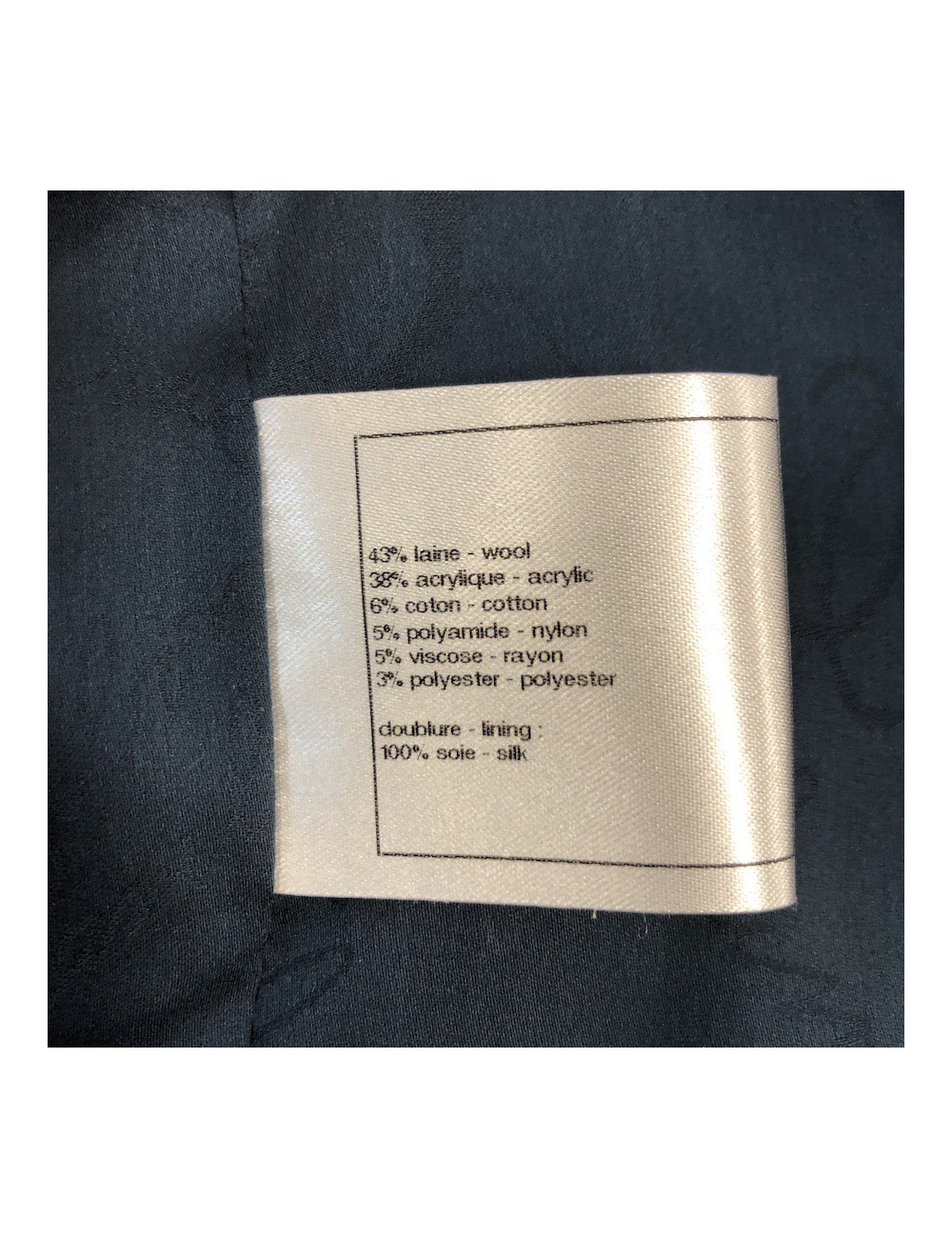 Veste CHANEL T36 tweed vert