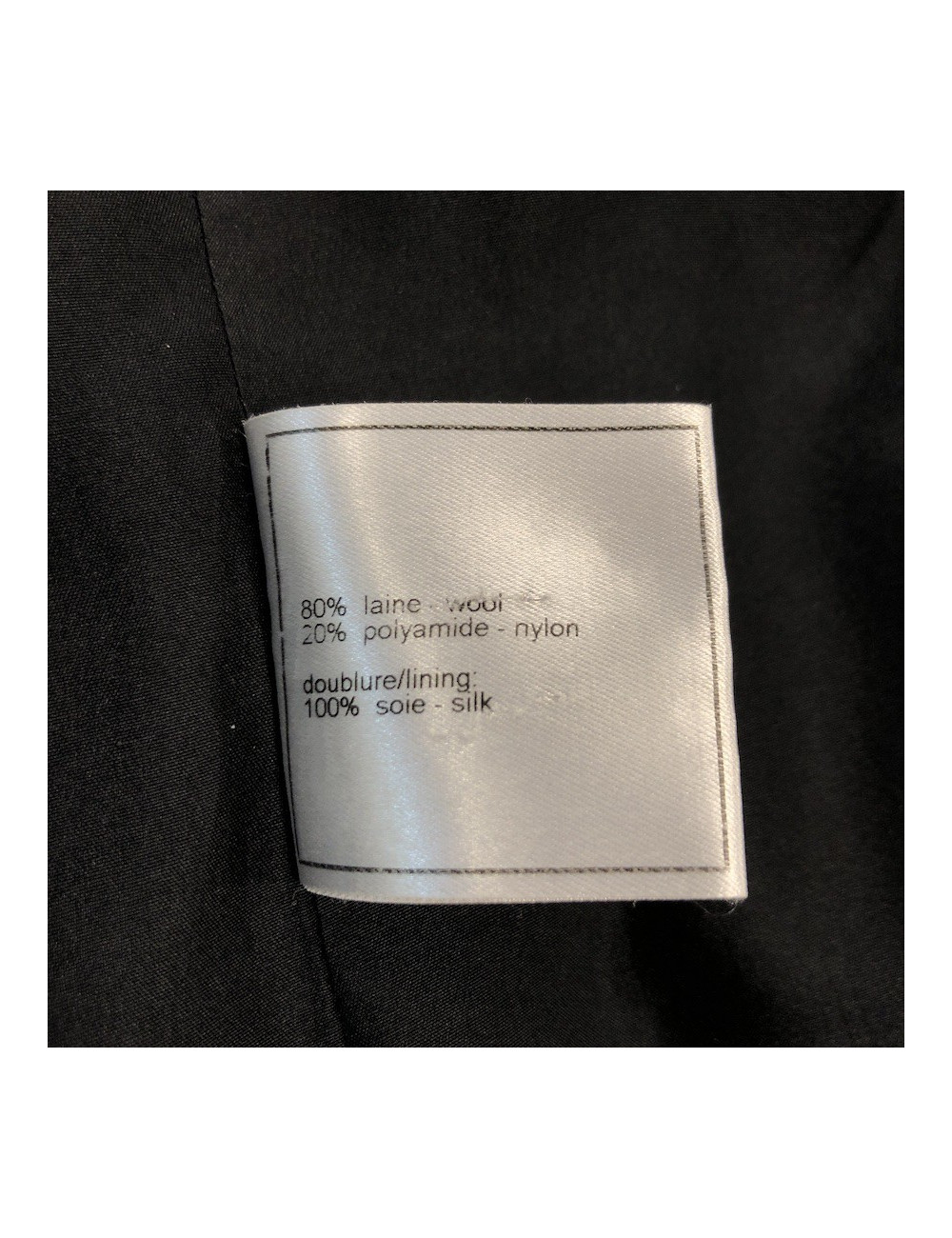 Veste CHANEL laine noire et paillettes