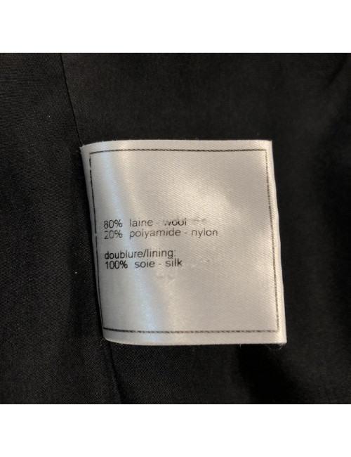 Veste CHANEL laine noir brillant