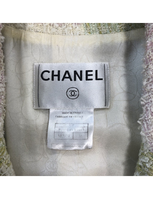 Veste T 38 CHANEL tweed multicolore