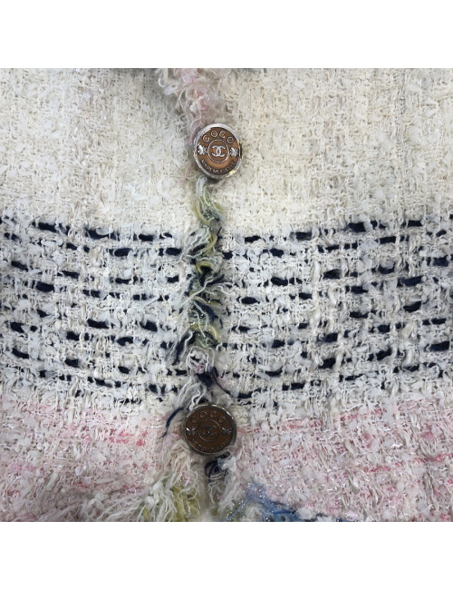 Veste T 38 CHANEL tweed multicolore
