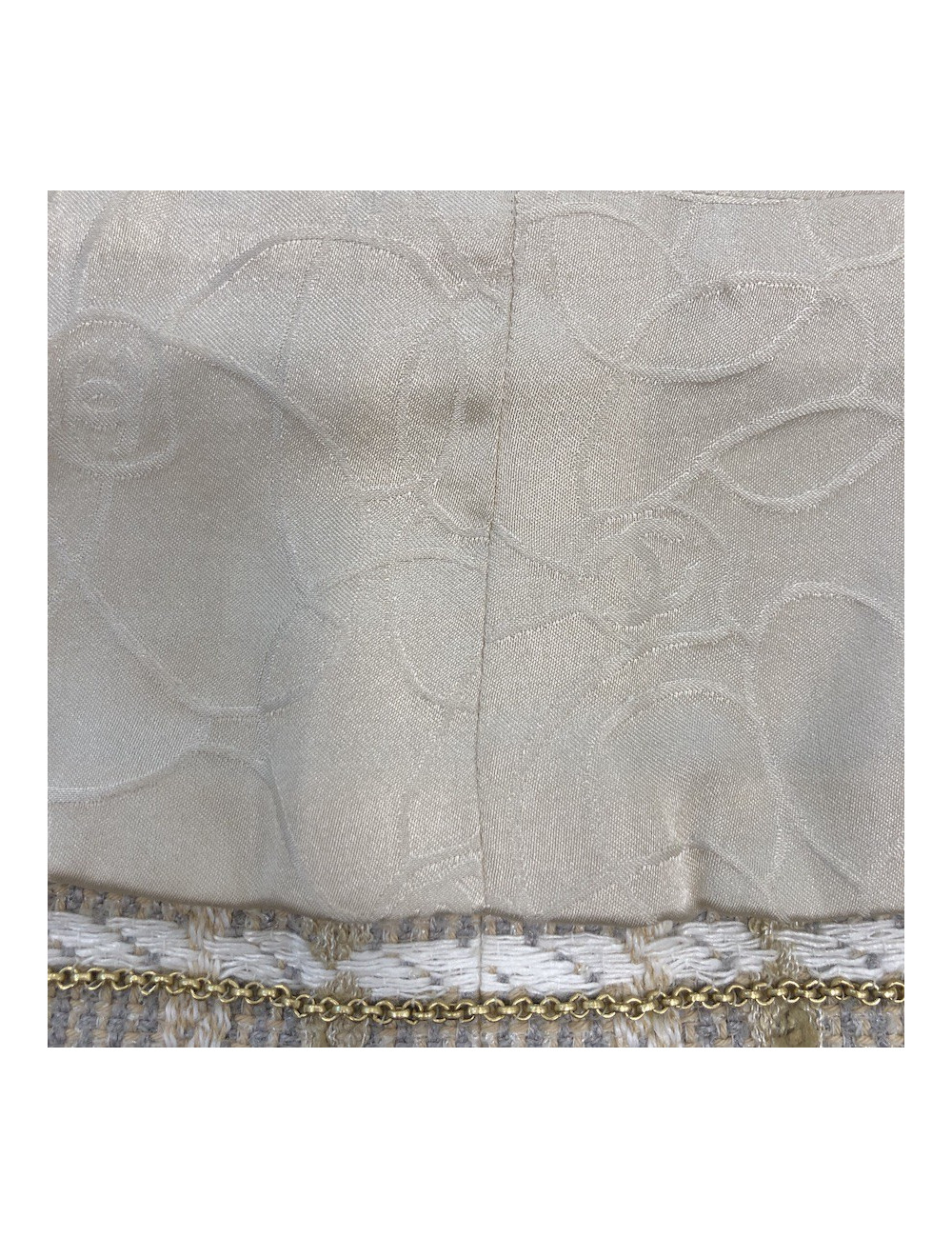 Vestye T 36 NCHANEL sans manches tweed beige