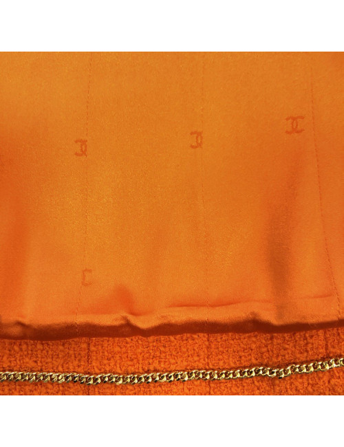  CHANEL Veste Vintage tweed corail 