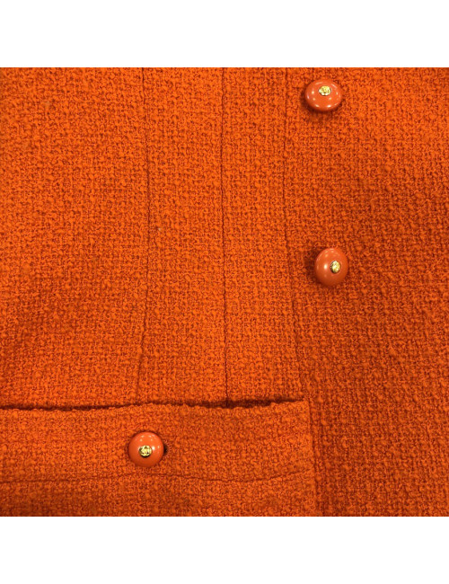  CHANEL Veste Vintage tweed corail 