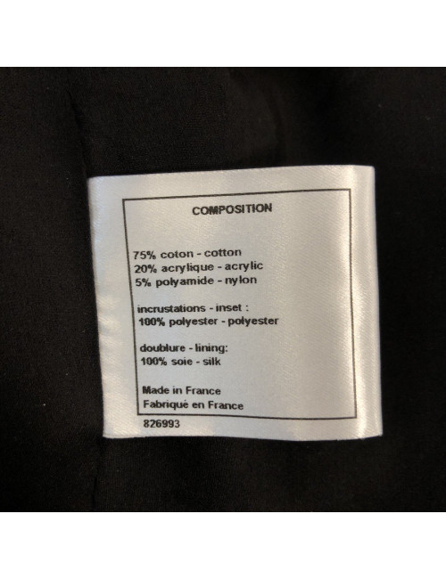 Veste Chanel noire T38 col rond