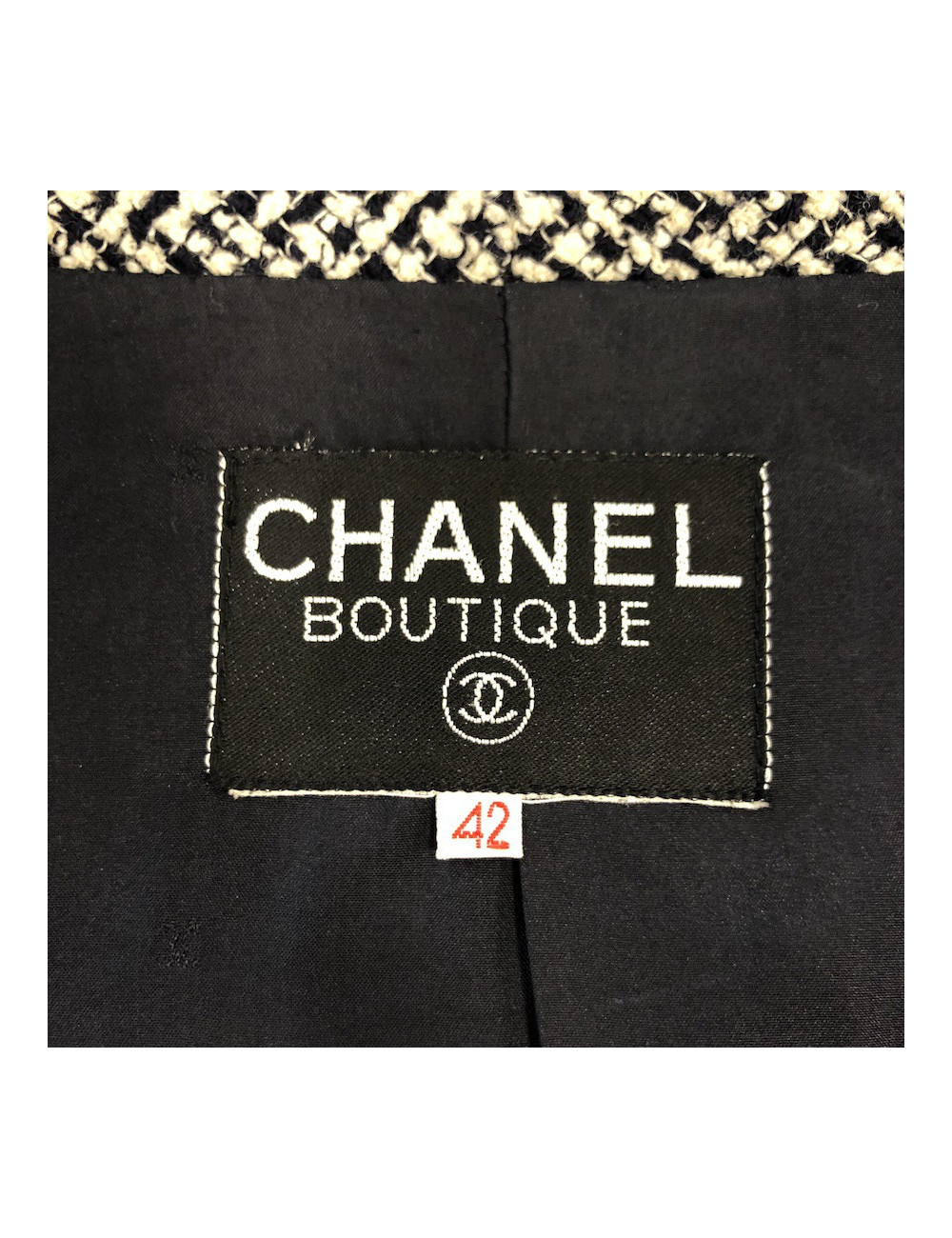 Veste Chanel T42 Blanc bleu 