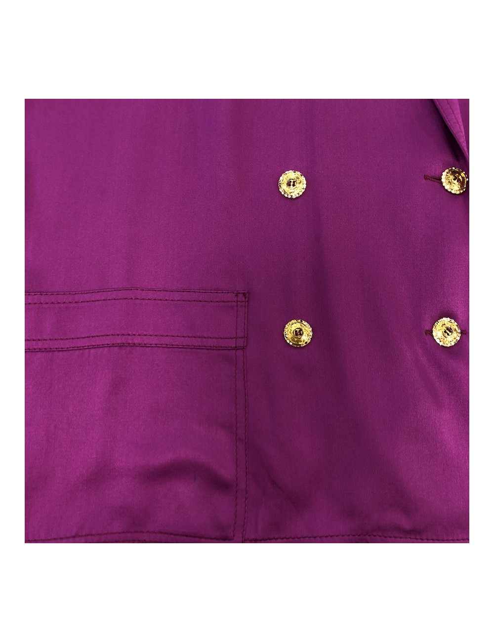 Veste T 38 CHANEL en soie violet