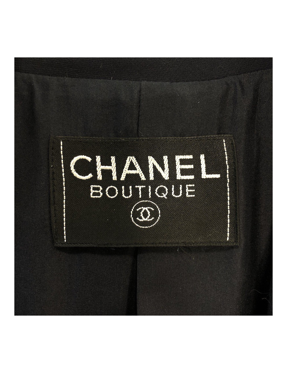 Blazer croisé CHANEL T 42 bleu nuit