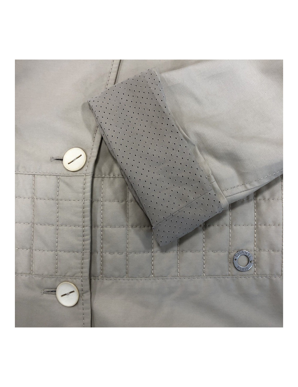 Veste T 40 CHANEL iDENTIFICATION toile beige