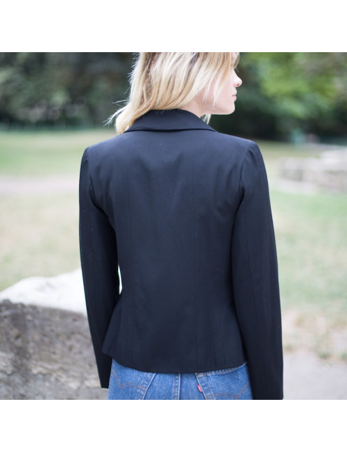 Chanel double breasted black jacket size 34FR