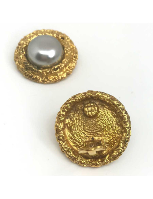 Boucles d'oreille clIps CHANEL Vintage