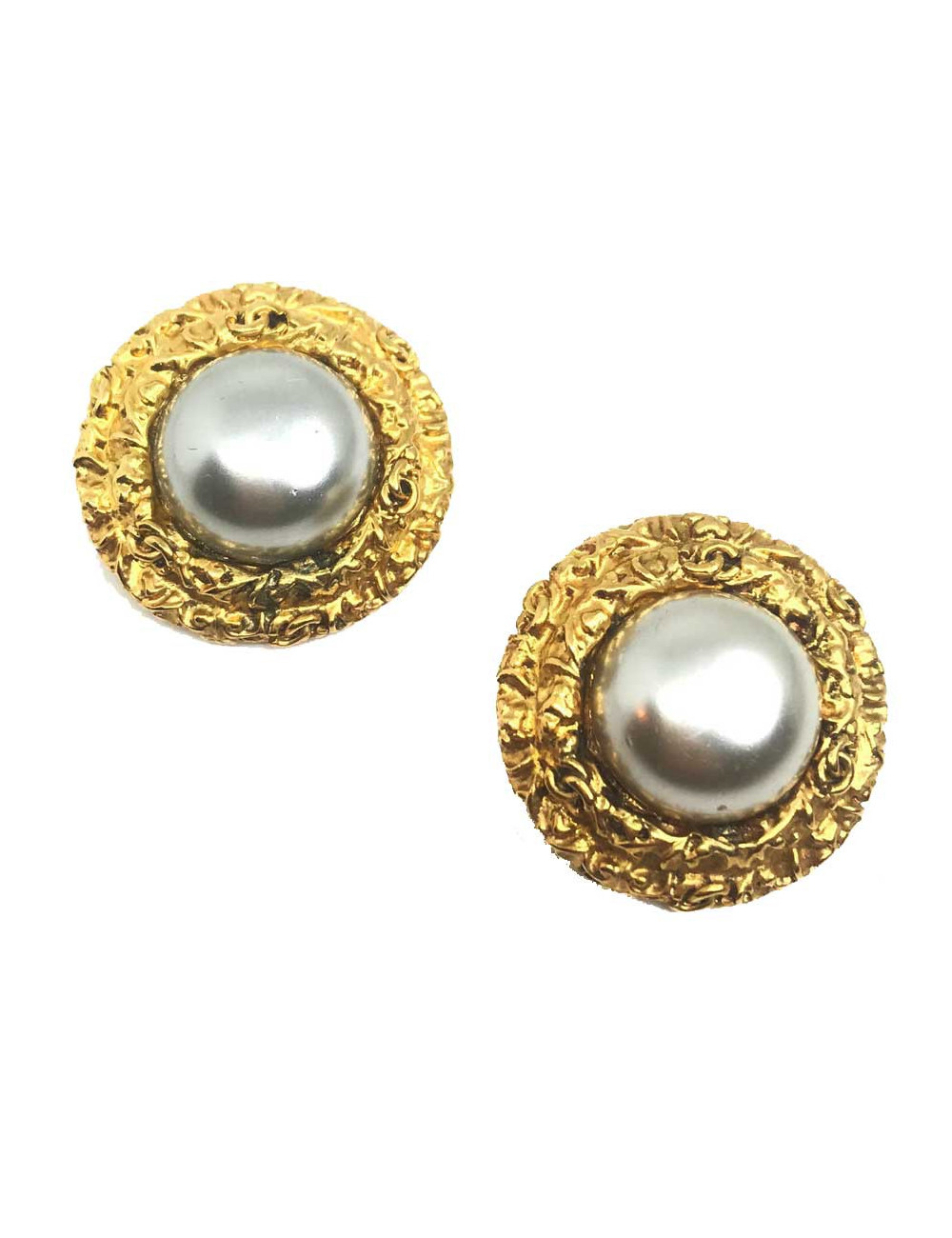 Boucles d'oreille clIps CHANEL Vintage