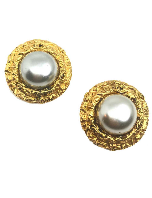 Boucles d'oreille clIps CHANEL Vintage