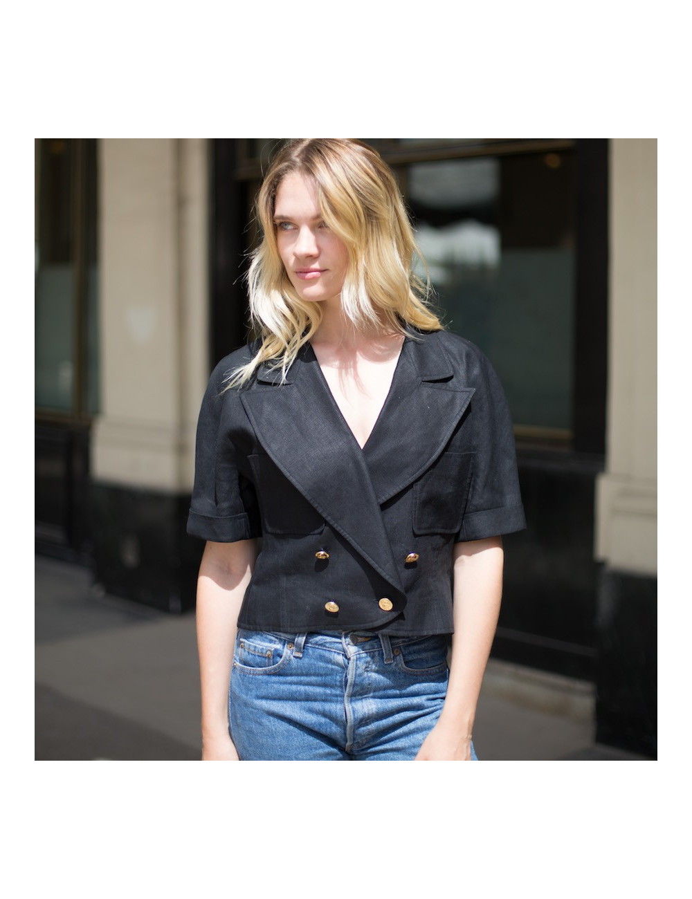 CHANEL veste spencer 100% lin