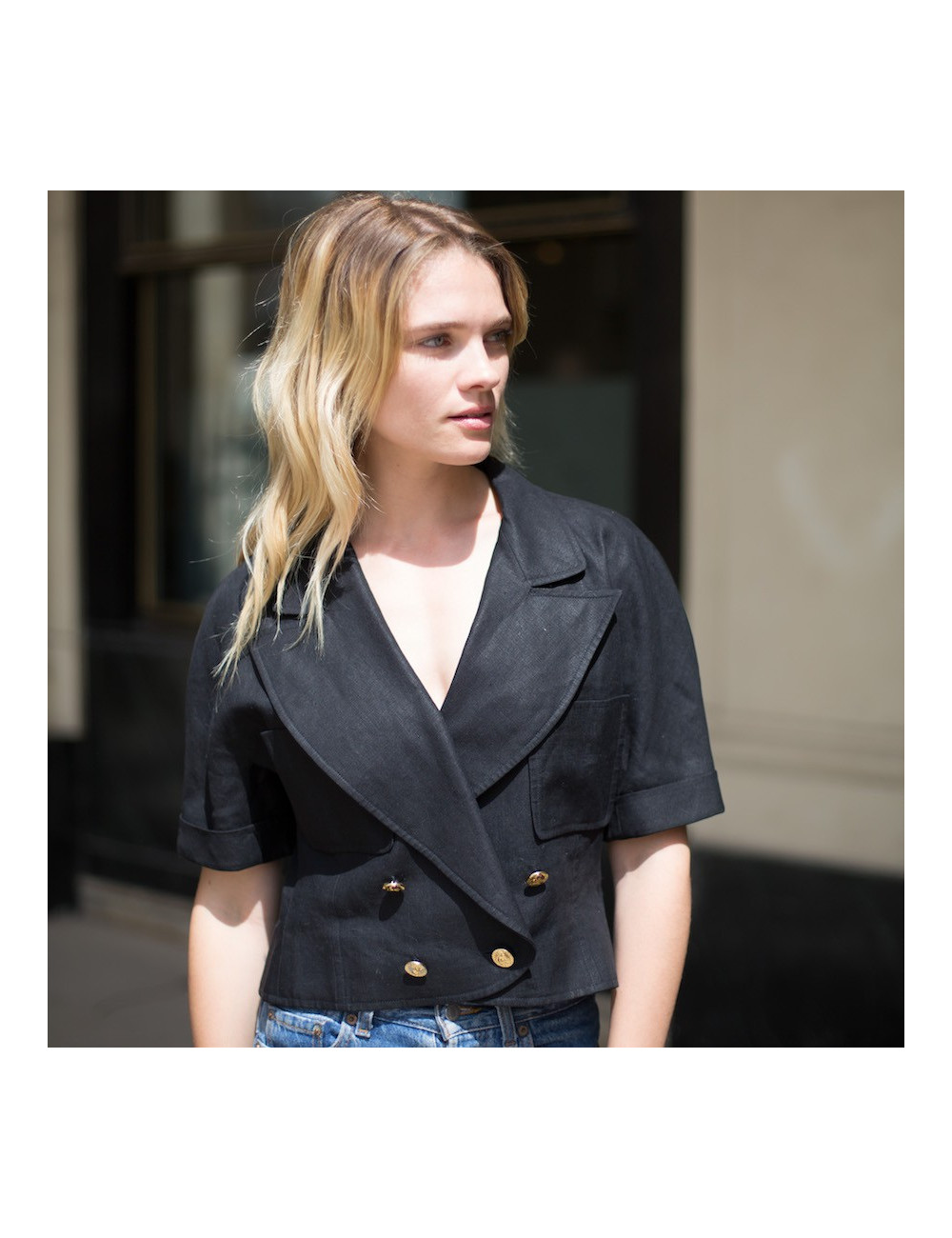 Veste T 40 CHANEL 100 % lin