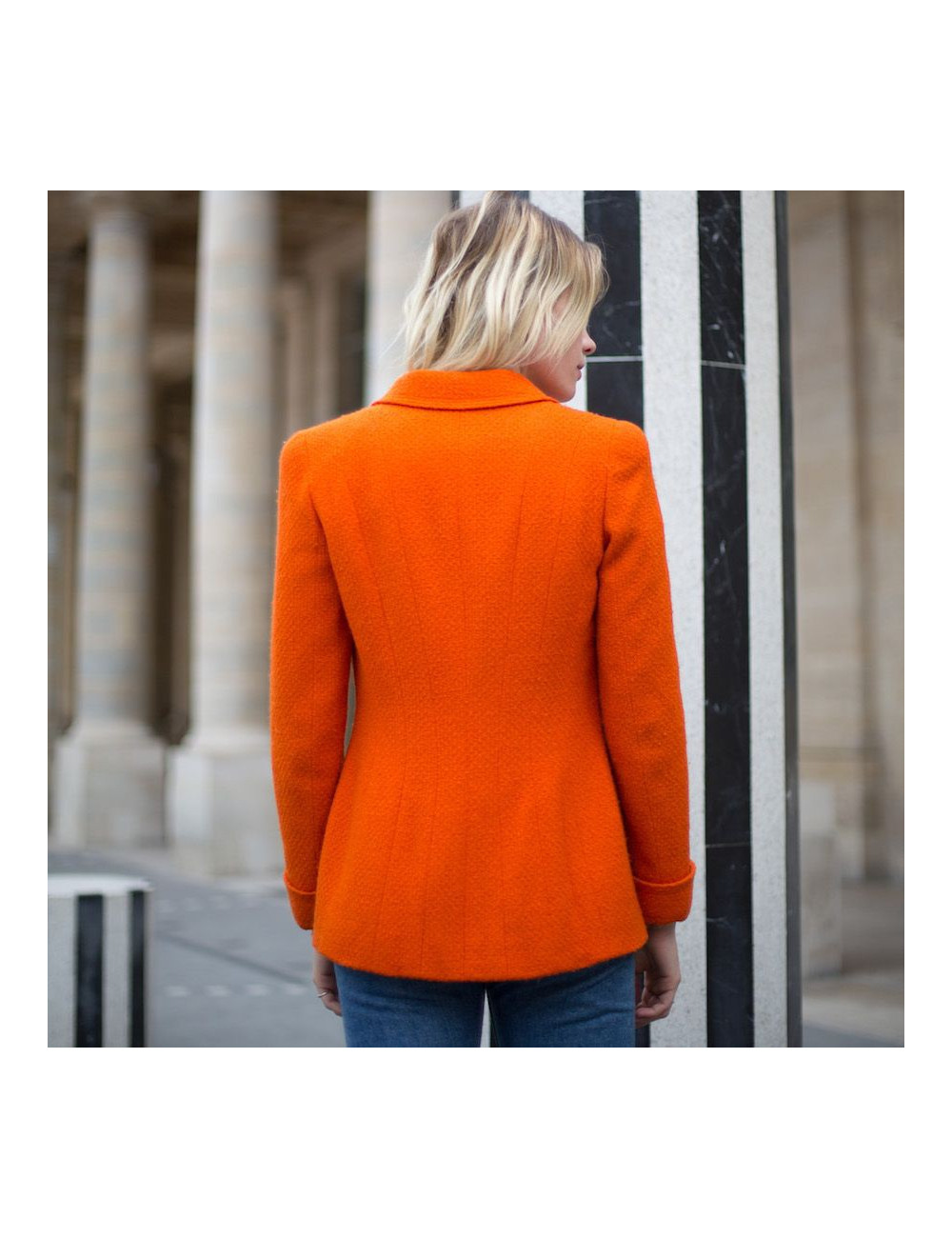  CHANEL Veste Vintage tweed corail 