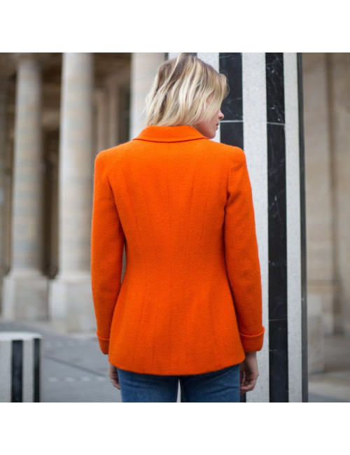  CHANEL Veste Vintage tweed corail 
