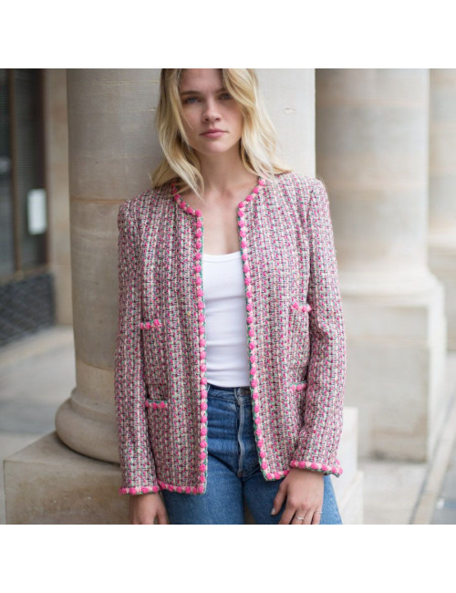 Veste CHANEL Tweed T 38 Vintage