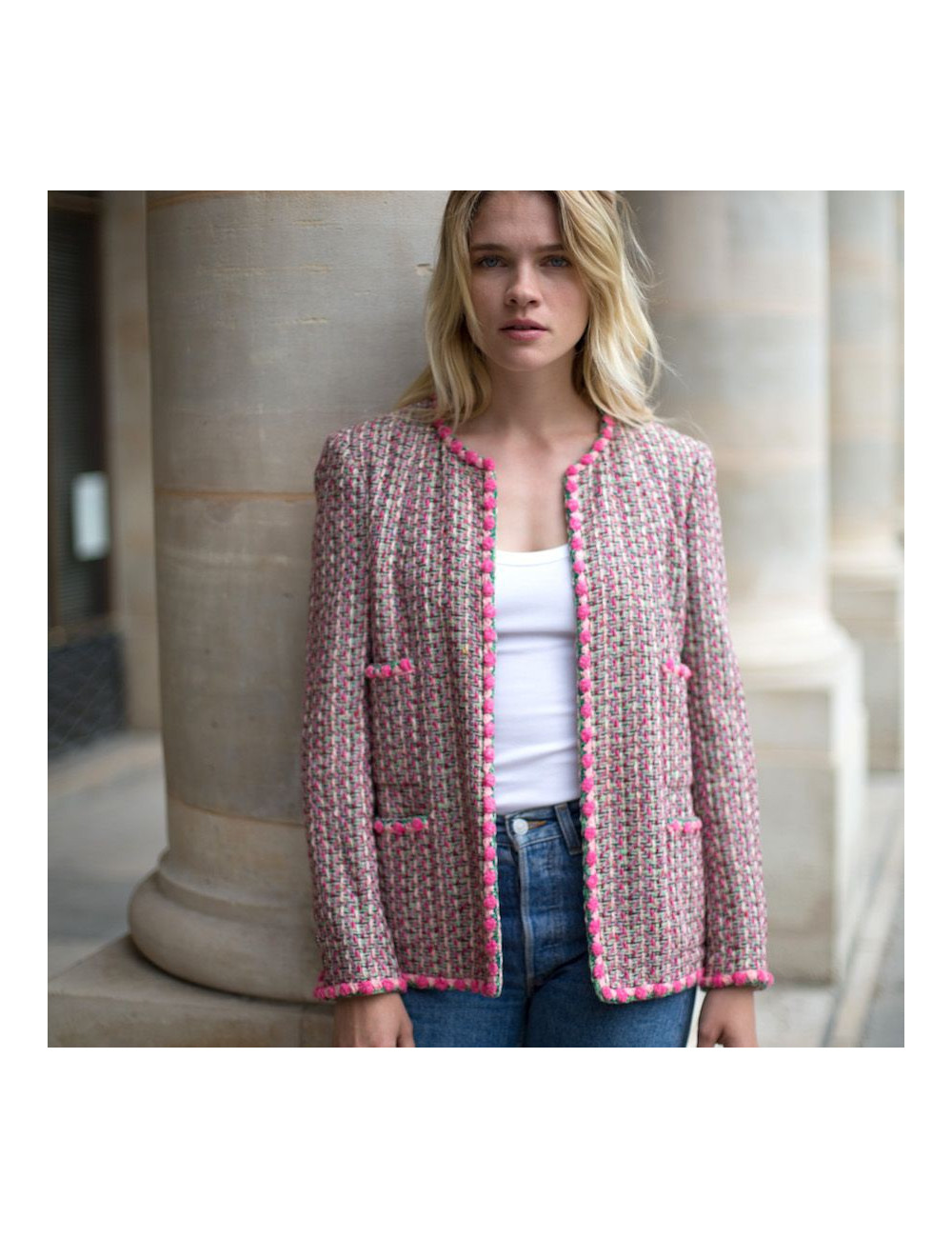 Veste CHANEL Tweed T 38 Vintage