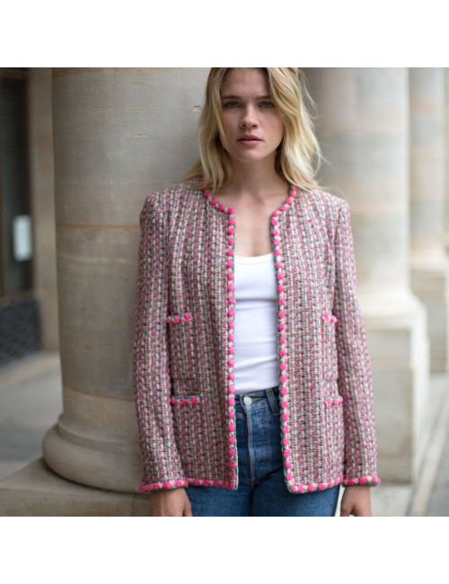 Veste CHANEL Tweed T 38 Vintage