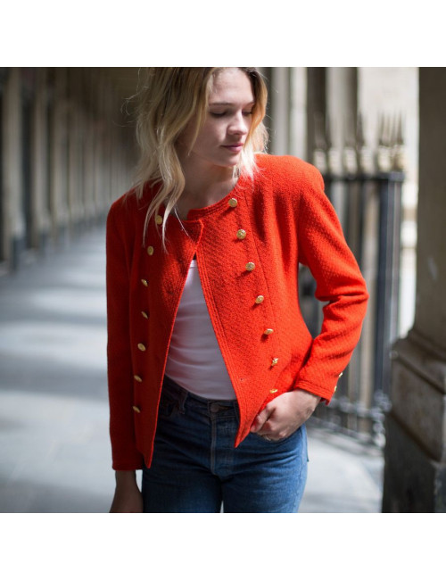 Veste rouge T36 Chanel