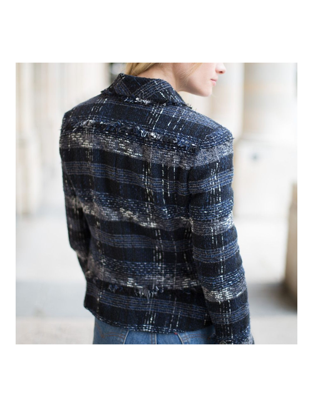 Chanel veste tweed T38 multicolore