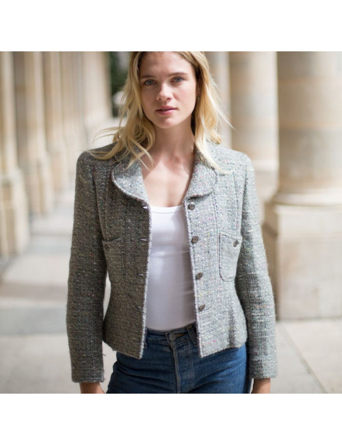 CHANEL veste T36 tweed