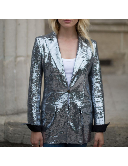 Veste paillettes CHANEL T38