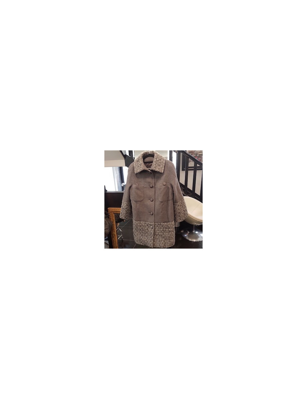 Manteau CHANEL gris T42