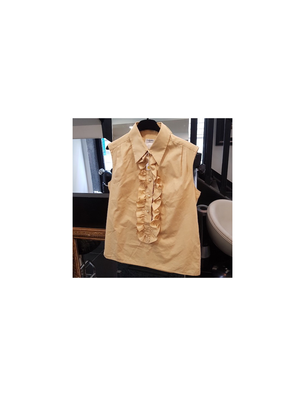 Blouse jaune CHANEL T40