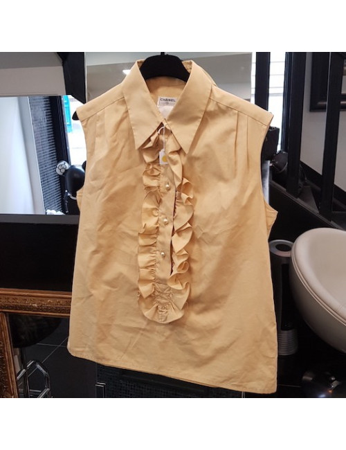 Blouse jaune CHANEL T40