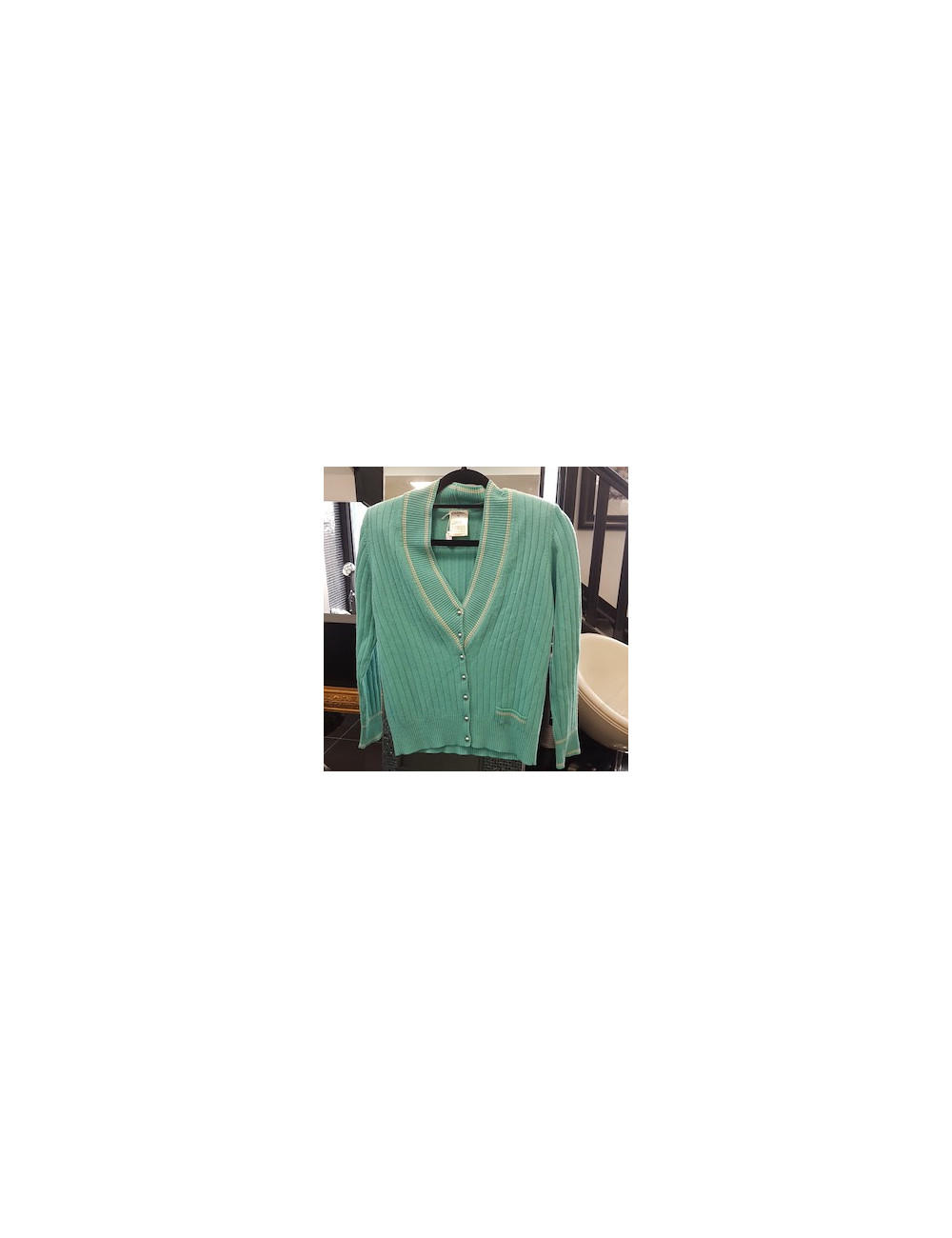 Gilet turquoise CHANEL T40