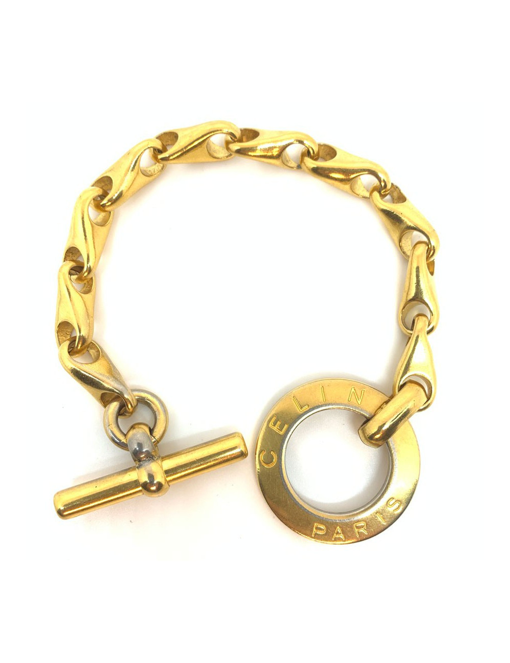 Bracelet CELINE vintage doré 1991