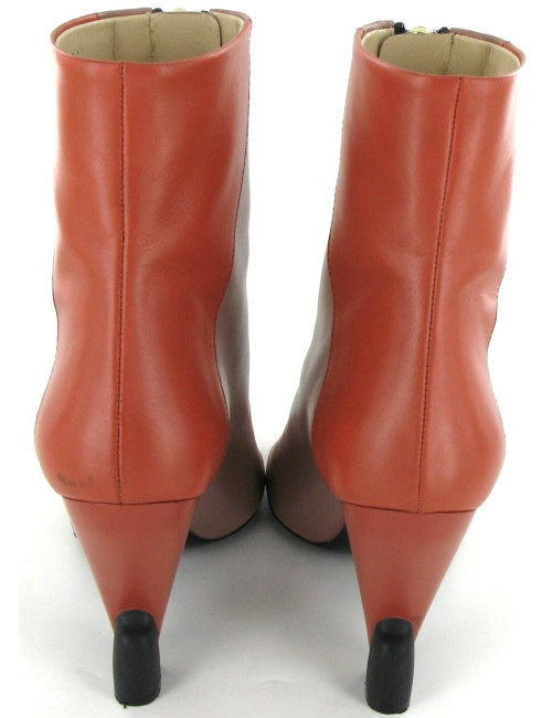 Bottines BALENCIAGA en cuir vieux rose et zip T 39