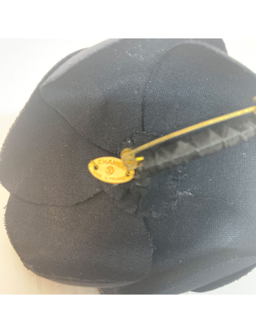 Broche CHANEL camélia noir