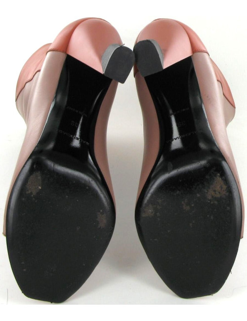 Bottines BALENCIAGA en cuir vieux rose et zip T 39