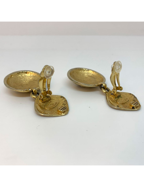 Boucles d'oreille vintage pendantes CHANEL
