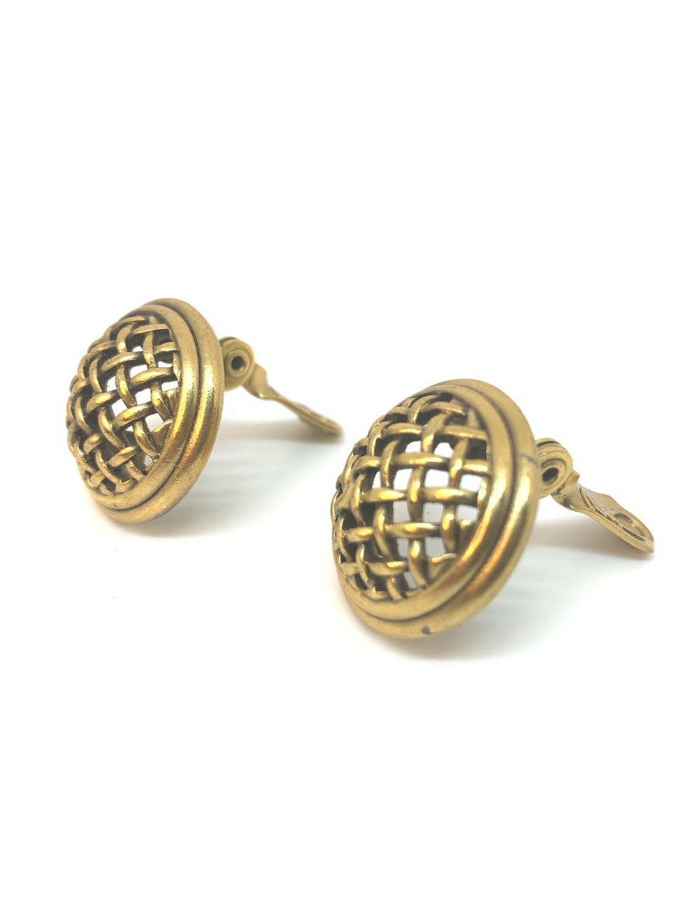 Boucles d'oreille clips YSL SAINT LAURENT Vintage