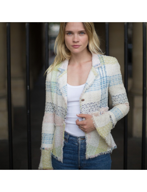 Veste T 38 CHANEL tweed multicolore