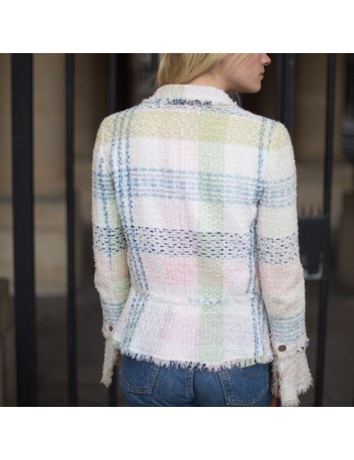 Veste T 38 CHANEL tweed multicolore