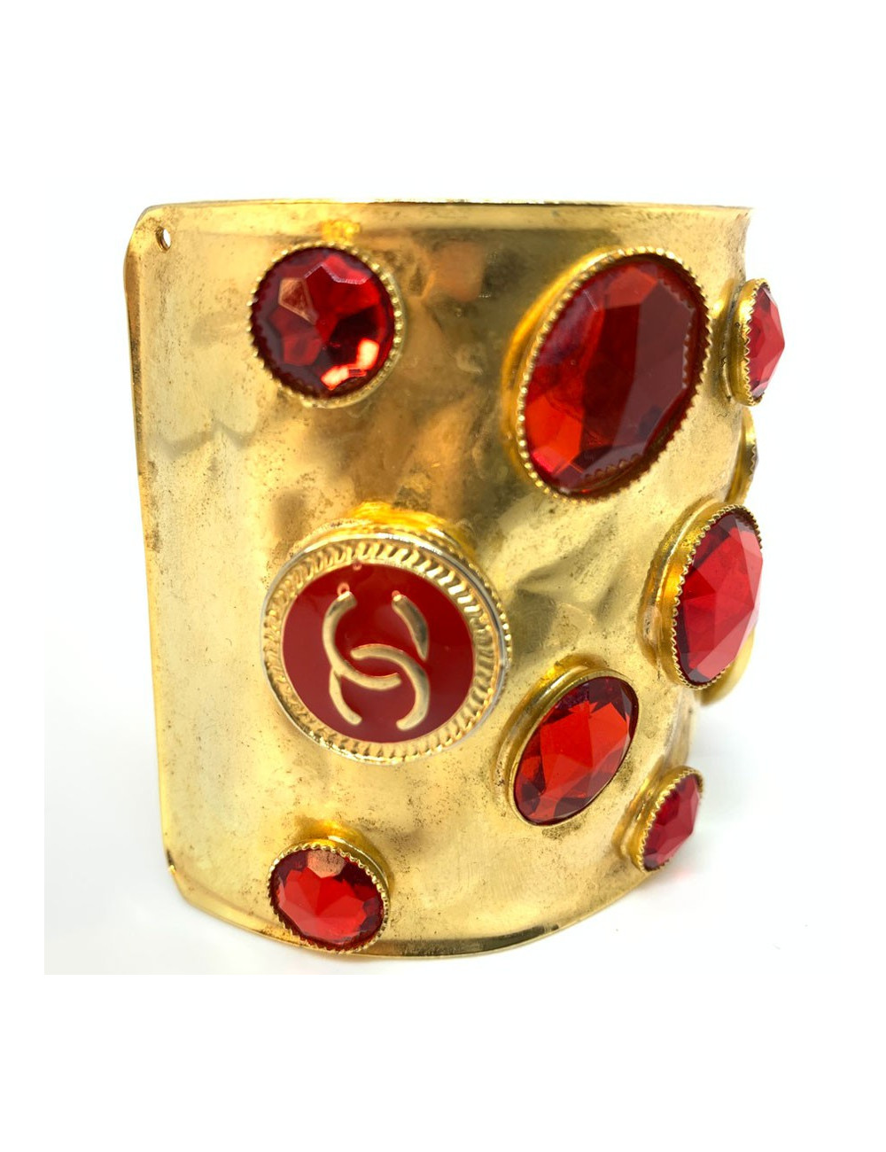 Manchette Chanel or et rouge