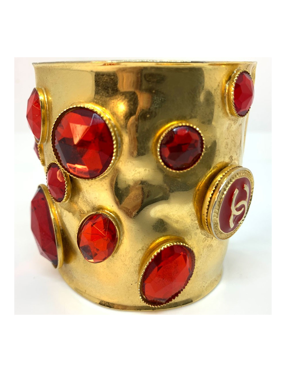 Manchette Chanel or et rouge